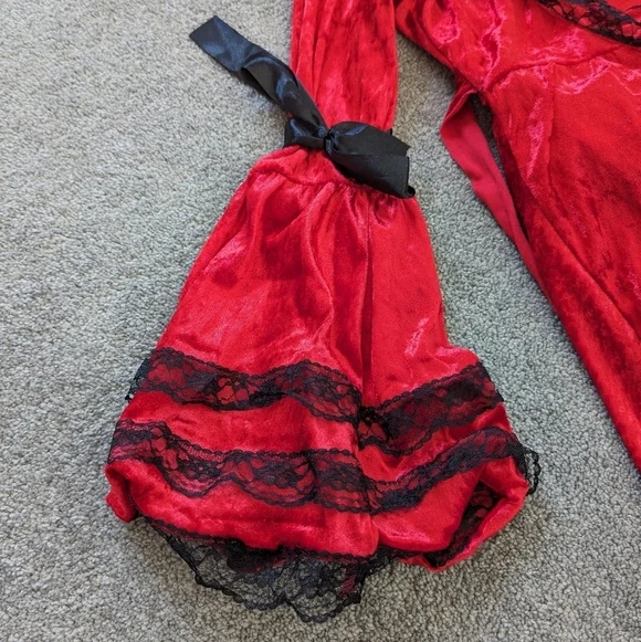 Gothic Red Velvet Red Riding Hood Lolita Costume - Picture 6 of 9